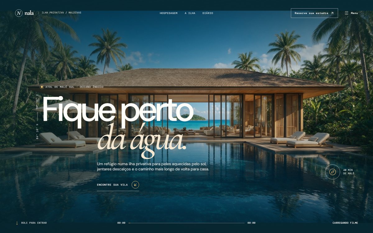 Site de alto padrão com vídeo cinematográfico