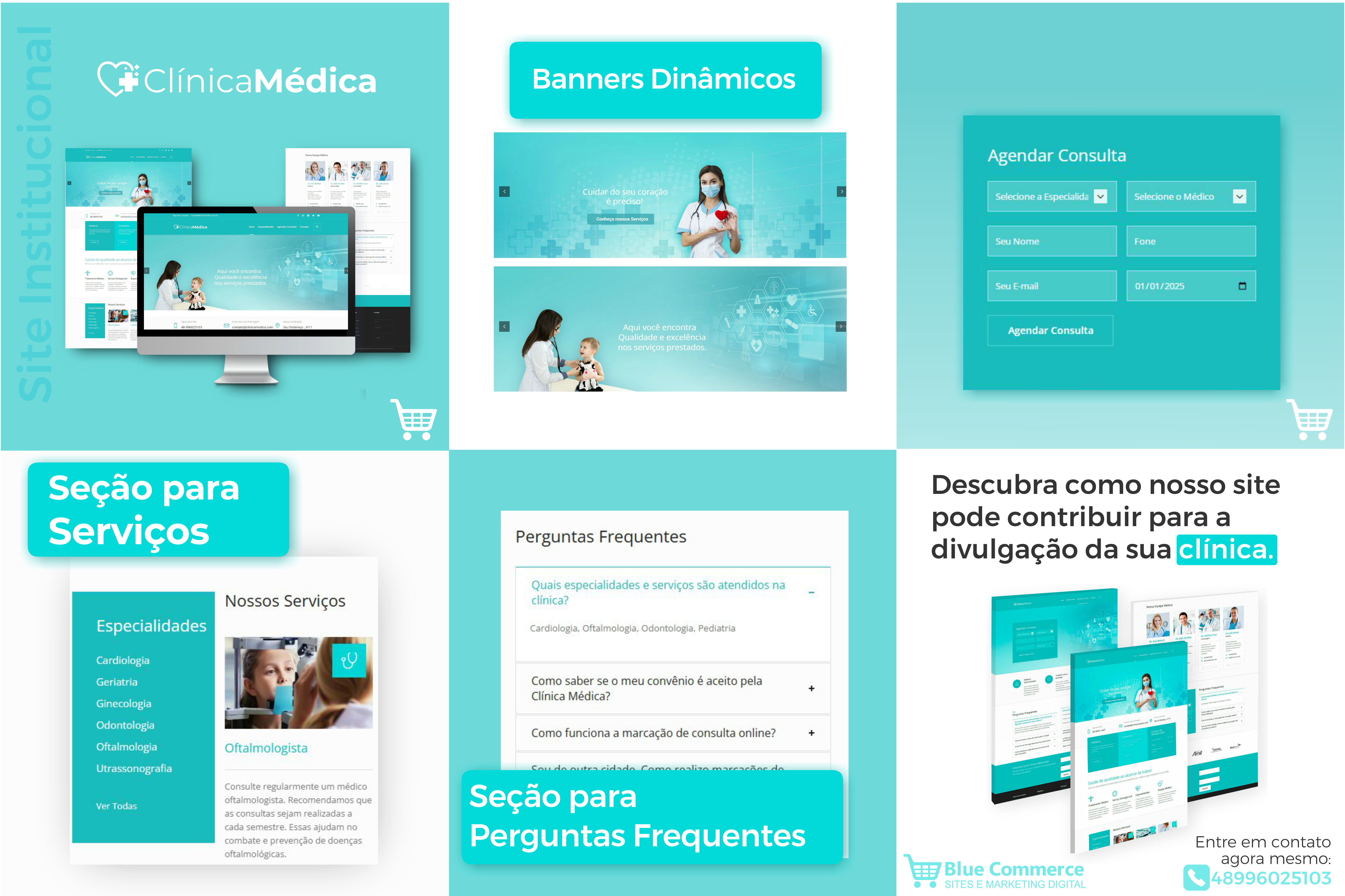 Site para Clínica Medica Blue Commerce