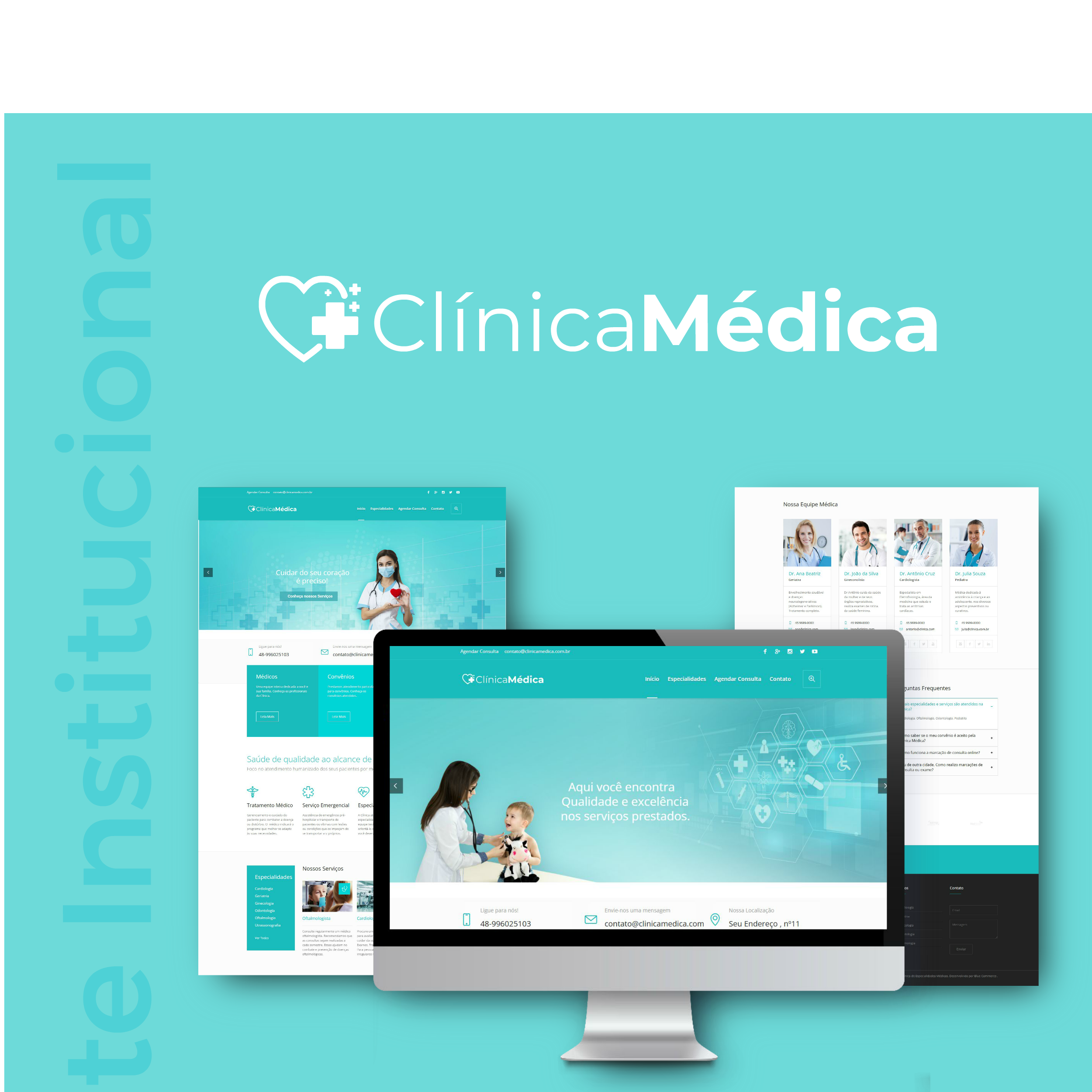 Site para Clínica Medica Blue Commerce