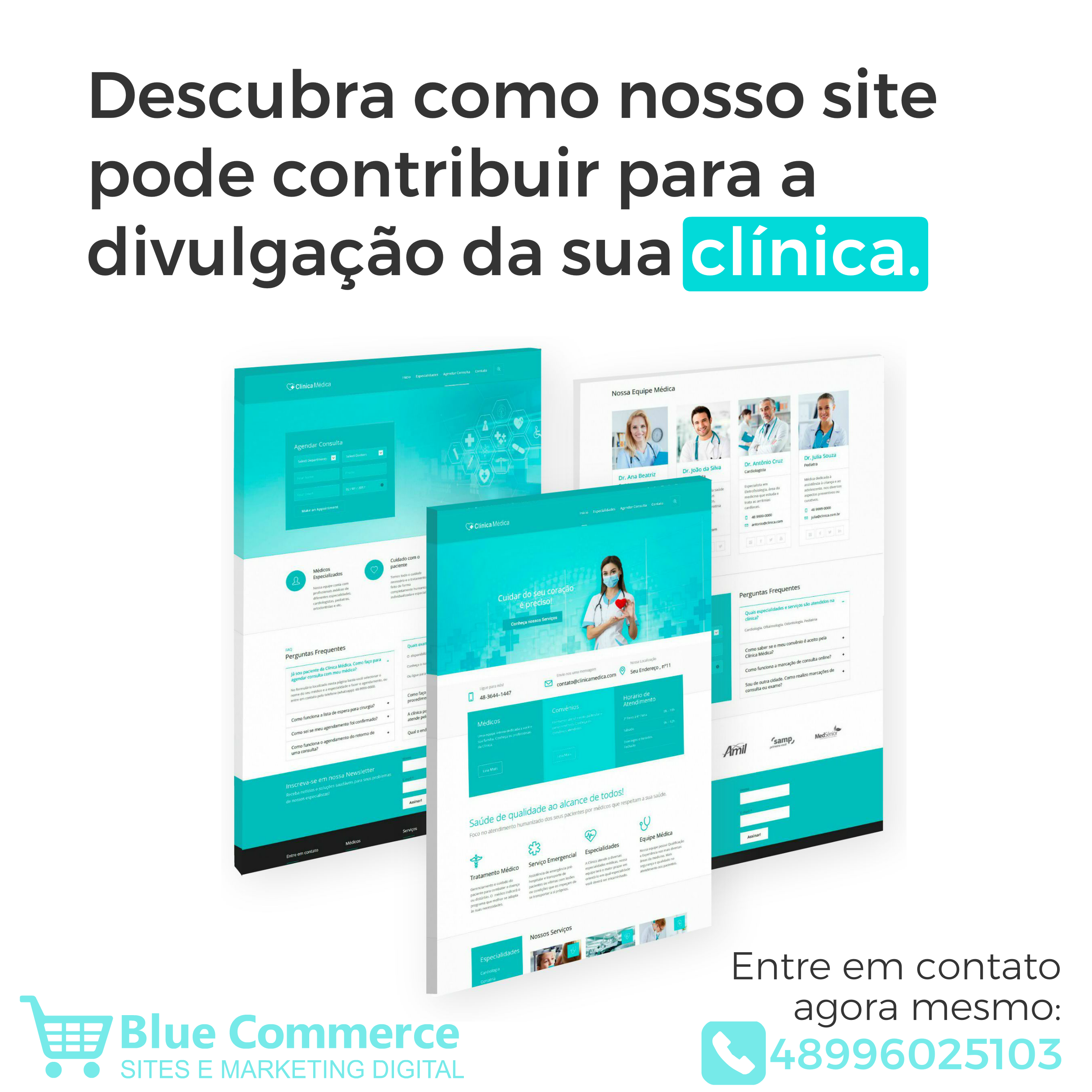 Site para Clínica Medica Blue Commerce
