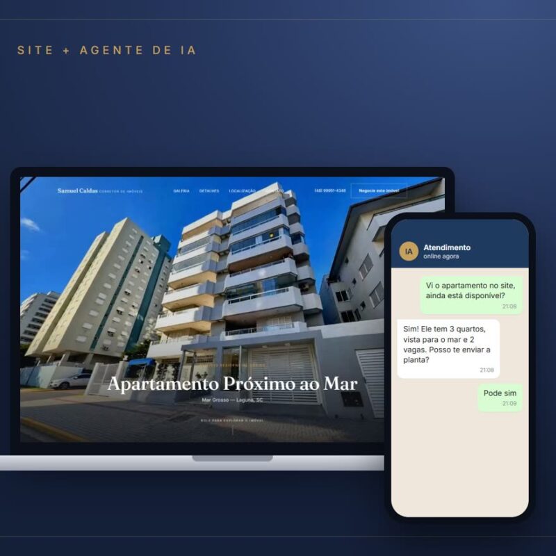 Site e agente de IA
