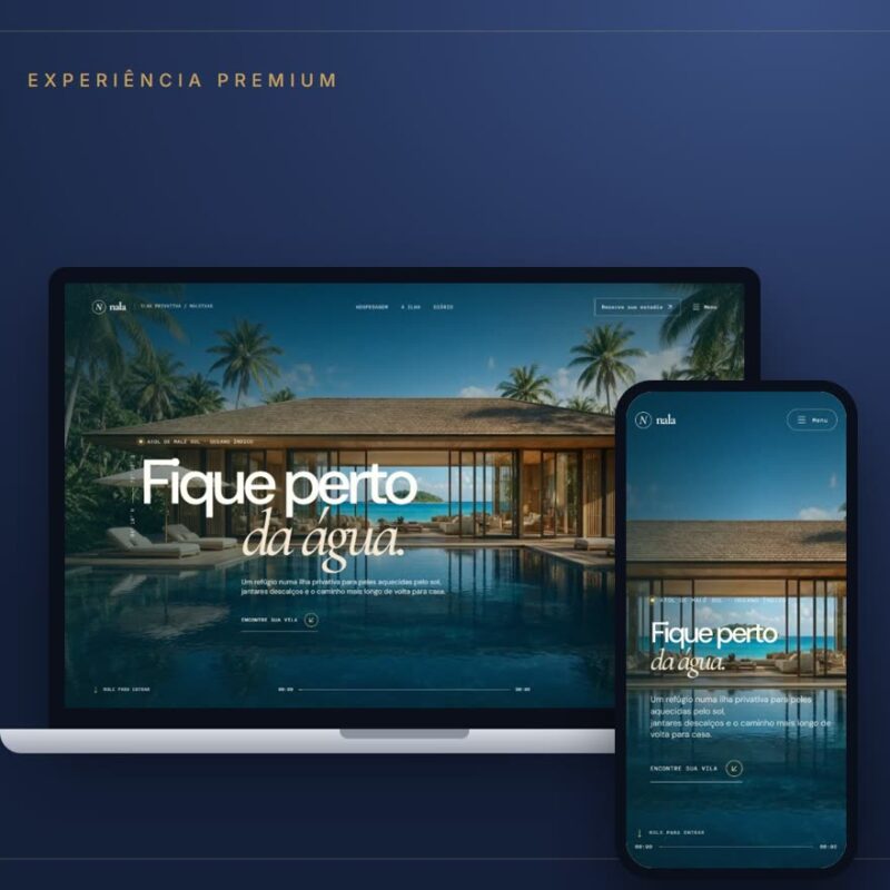 Site premium com vídeo na rolagem